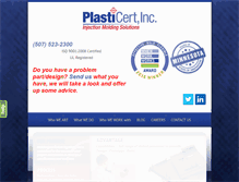 Tablet Screenshot of plasticert.com